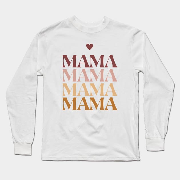 Mama Mother's Day Retro Long Sleeve T-Shirt by PARABDI